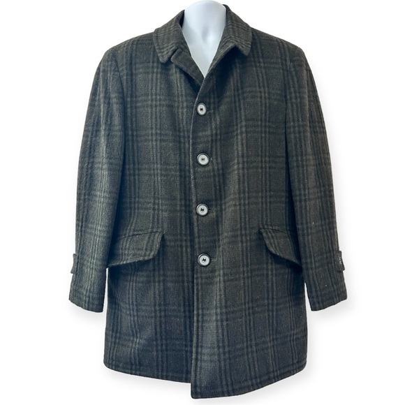 MCGREGOR Mens Vintage 60s Plaid Wool Quilt Insulated Coat Union USA Size 42